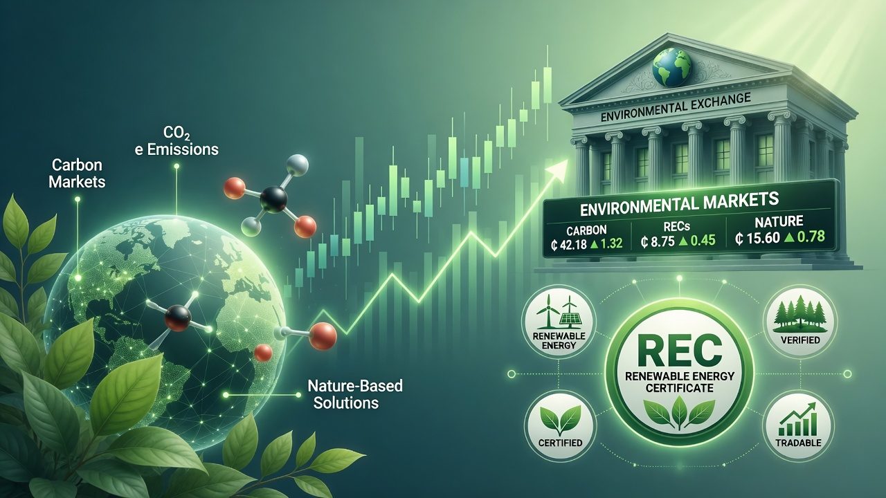 Environmental markets — carbon, renewable energy certificates and nature-based credits